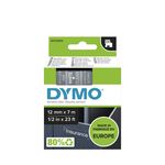 DYMO-D1---Standard-Etichette---Bianco-su-trasparente---12mm-x-7m