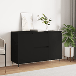 vidaXL Credenza Nera 104x35x70 cm in Legno ingegnerizzato