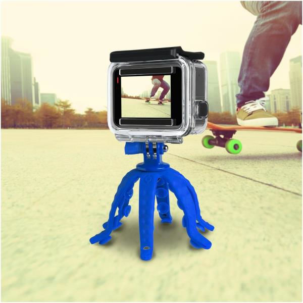 Celly-Squiddy-treppiede-Smartphone-Action-camera-6-gamba-gambe-Blu