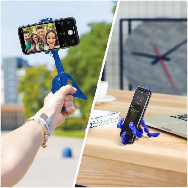 Celly-Squiddy-treppiede-Smartphone-Action-camera-6-gamba-gambe-Blu