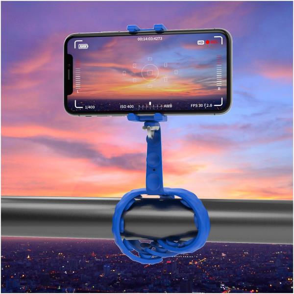 Celly-Squiddy-treppiede-Smartphone-Action-camera-6-gamba-gambe-Blu