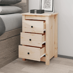 vidaXL Comodino 40x35x61,5 cm in Legno Massello di Pino