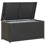 vidaXL Baule da Giardino in Polyrattan 100x50x50 cm Nero