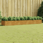 vidaXL Fioriera Rialzata da Giardino 360x80x40 cm in Acciaio Corten