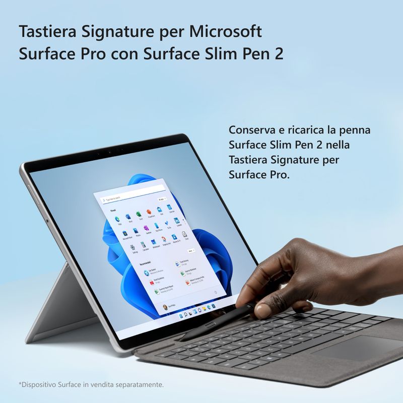 Microsoft-Surface-Tastiera-Signature-per-Pro-Zaffiro-con-Slim-Pen-2