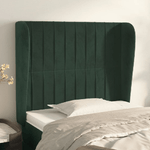 VidaXL Testiera ad Orecchio Verde Scuro 83x23x118/128 cm in Velluto