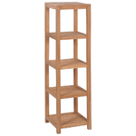 Scaffale per Bagno a 4 Ripiani in Massello di Teak 42x42x165cm