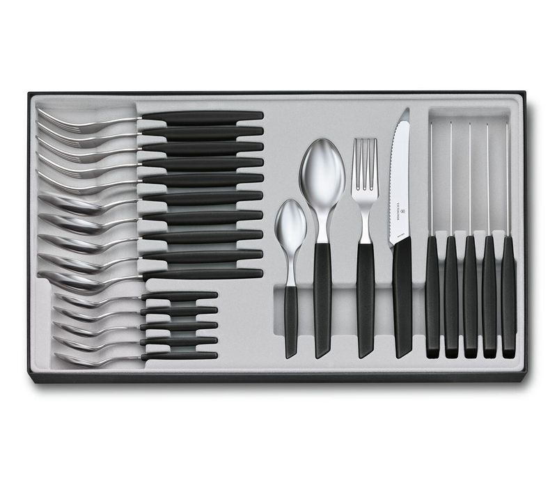 Victorinox-Swiss-Modern-set-di-posate-24-pz-Nero