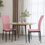 vidaXL Sedie da Pranzo 2 pz Rosa in Velluto