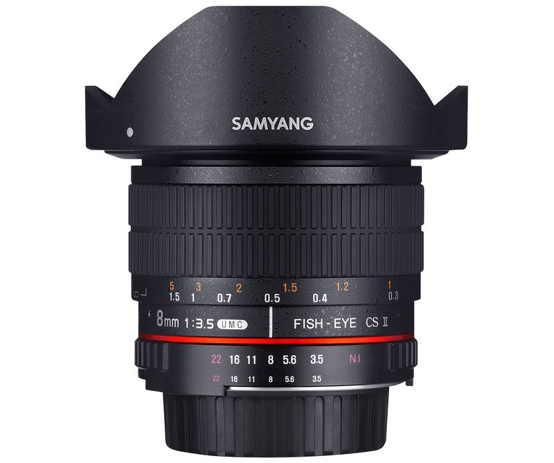 Samyang-8mm-F3.5-UMC-Fish-Eye-CS-II-SLR-Obiettivo-ampio-Nero