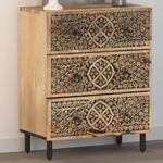 vidaXL Credenza 60x33x75 cm in Legno Massello di Mango