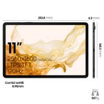 Samsung-Galaxy-Tab-S8-Tablet-Android-11-Pollici-5G-RAM-8-GB-256-GB-Tablet-Android-12-Graphite--Versione-italiana--2022