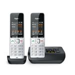 Gigaset-COMFORT-500A-duo-Telefono-analogico-DECT-Identificatore-di-chiamata-Nero-Argento