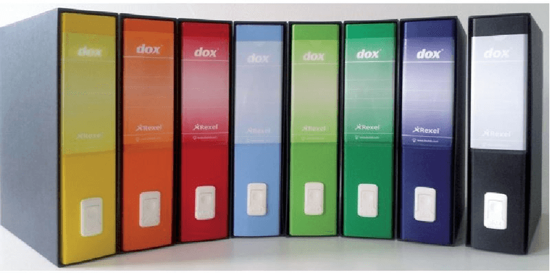 Esselte-Dox-4-Raccoglitori-a-Leva-Formato-Commerciale-D5-Rosso-8-Pezzi