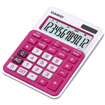 Casio MS-20NC-RD Calcolatrice da Tavolo, Display a 12 Cifre, Bianco/Rosso