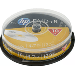 HP DRE00027 DVD+R 4.7GB/120Min/16x Cakebox (10 Disc)