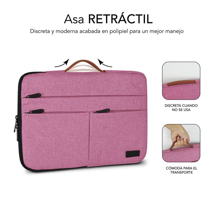 SUBBLIM-SUBLS-AP36053-borsa-per-laptop-396-cm--15.6--Custodia-a-tasca-Rosa