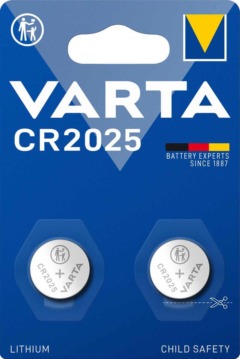 Varta-LITHIUM-Coin-CR2025--Batteria-a-bottone-3V--Blister-da-2