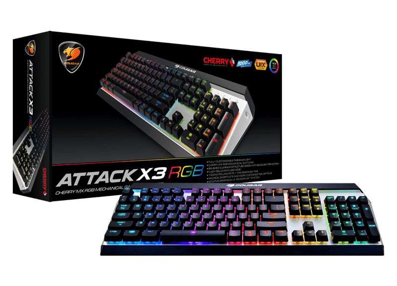 COUGAR-Gaming-Attack-X3-RGB-tastiera-USB-Nero-Argento