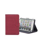 Rivacase 3314 20,3 cm (8") Custodia a libro Grigio, Rosso