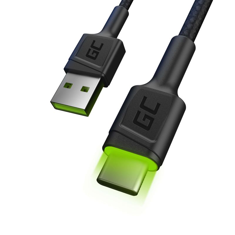 Green-Cell-KABGC06-cavo-USB-12-m-USB-A-USB-C-Nero