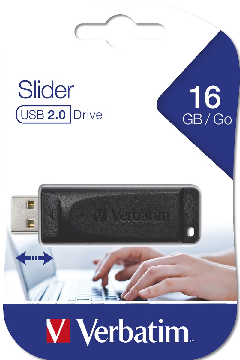 Verbatim-Slider---Memoria-USB-da-16-GB---Nero