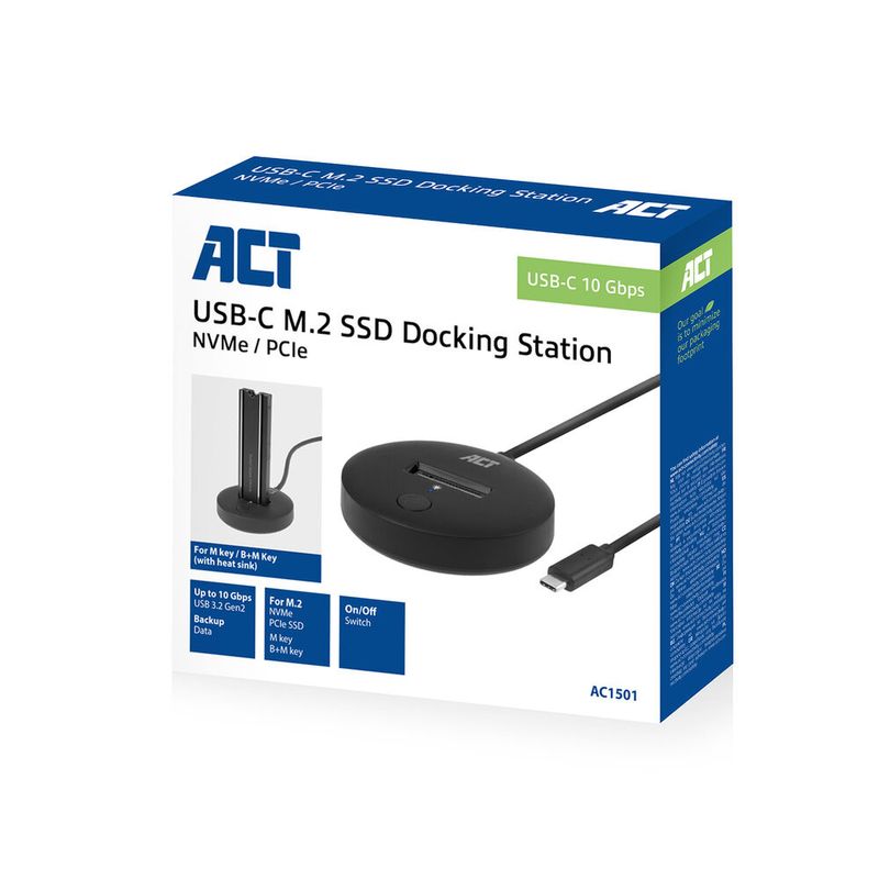 Stazione-base-ACT-AC1501-per-stazioni-operative-USB-3.2-Gen-2--3.1-Gen-2--Type-C-Nero