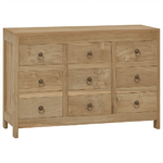 vidaXL Cassettiera 80x30x55 cm in Legno Massello di Teak