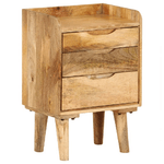 Comodino in Legno Massello di Mango 40x30x59,5 cm