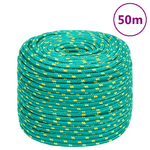 Corda Nautica Verde 8 mm 50 m in Polipropilene