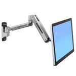 Ergotron LX HD Sit-Stand supporto da tavolo per Tv a schermo piatto 116,8 cm (46") Parete Argento