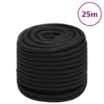 Corda Nautica Completamente Nera 16 mm 25 m in Polipropilene