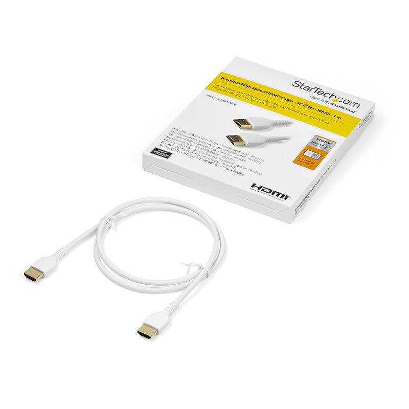 StarTech.com-Cavo-HDMI-2.0-certificato-Premium-da-1m---Cavo-video-HDMI-con-Ethernet-ad-alta-velocita----UHD-4K-60Hz-HDR---Cavo-HDMI-rinforzato-co