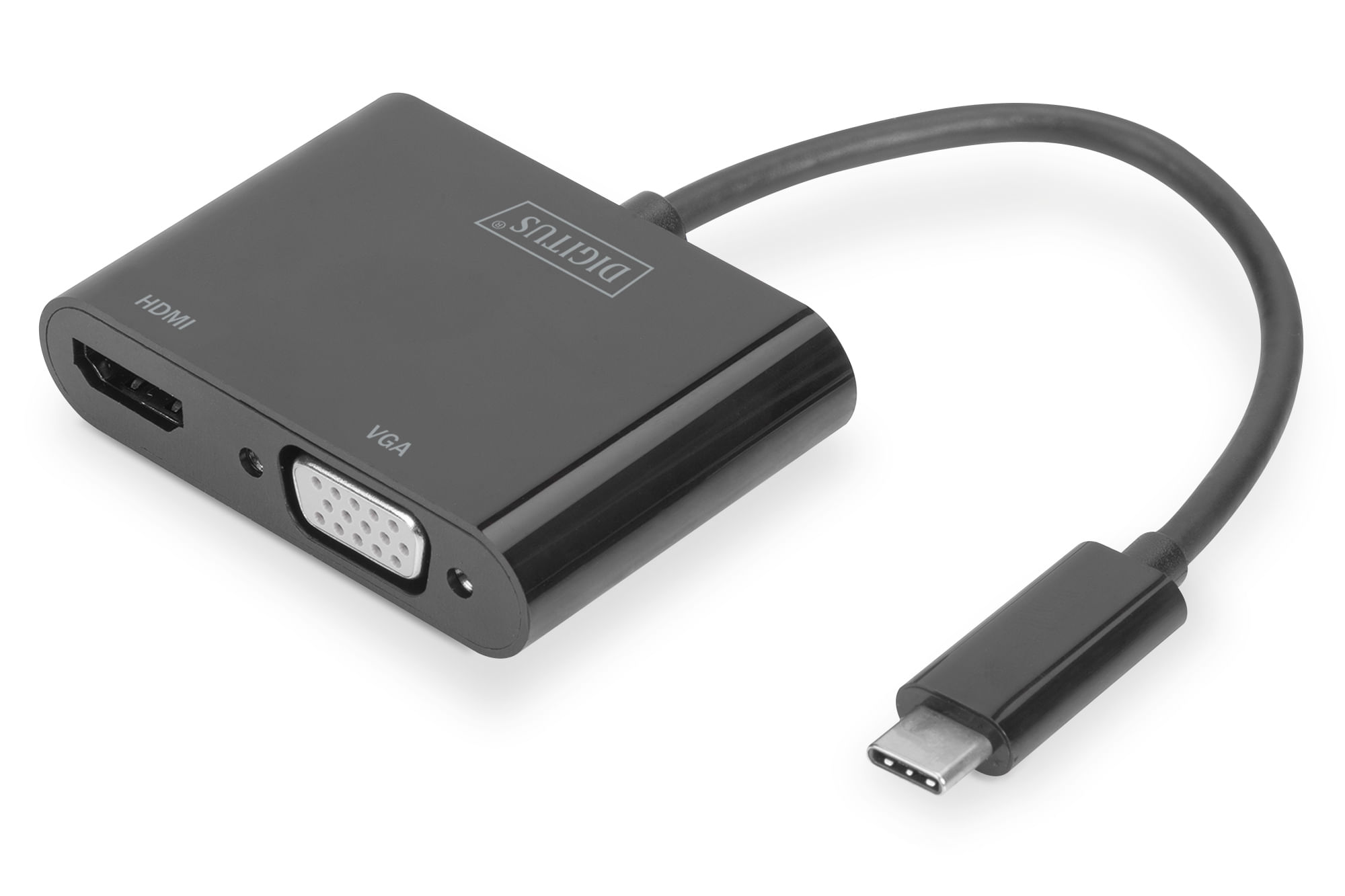 Digitus adattatore grafico usb type-c 4k vga + hdmi