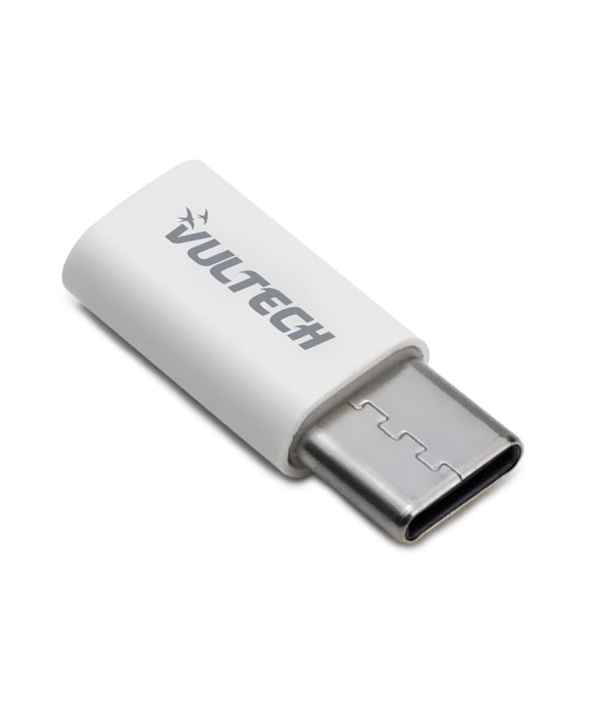 Vultech-Adattatore-Micro-Usb-2.0-To-Type-C-Plastica-Bianco