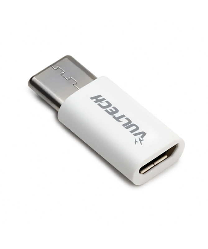 Vultech-Adattatore-Micro-Usb-2.0-To-Type-C-Plastica-Bianco