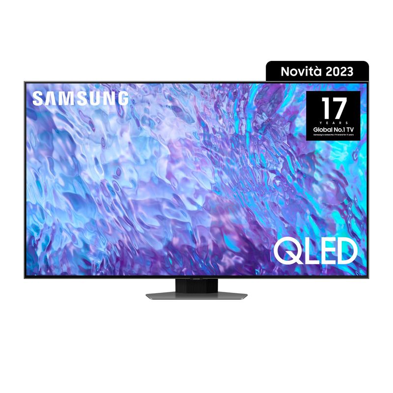 Samsung-Series-8-TV-QE55Q80CATXZT-QLED-4K-Smart-TV-55--Processore-Neural-Quantum-4K-Dolby-Atmos-e-OTS-Lite-Carbon-Silver-2023