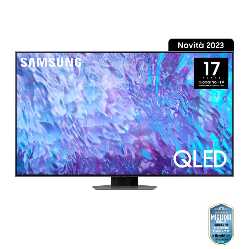 Samsung-Series-8-TV-QE55Q80CATXZT-QLED-4K-Smart-TV-55--Processore-Neural-Quantum-4K-Dolby-Atmos-e-OTS-Lite-Carbon-Silver-2023