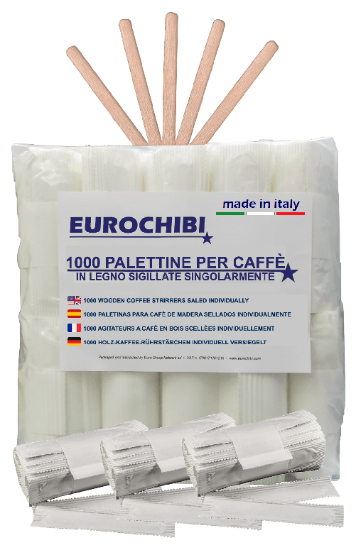 EUROCHIBI® 1000 PALETTINE PER CAFFÈ IN LEGNO SIGILLATE SINGOLARMENTE