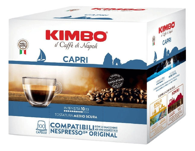 CAFFÈ KIMBO CAPRI - Box 100 CAPSULE COMPATIBILI NESPRESSO da 5.4g