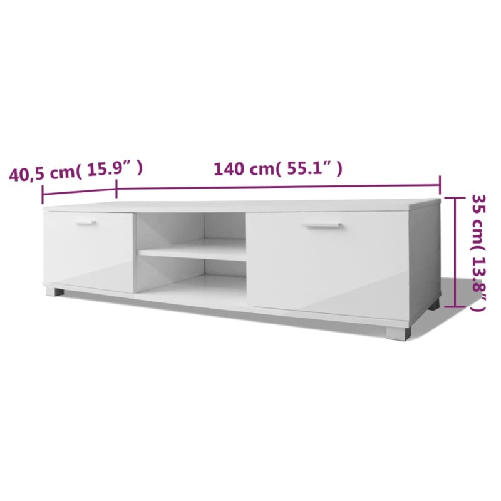 Mobile-TV-Bianco-Laccato-Lucido-120x403x347-cm