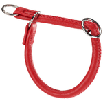 Collare a Semistrangolo per Cani VOGUE CS10-35, in Vera Pelle, Regolabile, Rosso