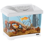 Hydor Acquario in Plastica CAPRI JUNIOR, Capacita' 21 L, Lampada e Filtro Interno, Bianco