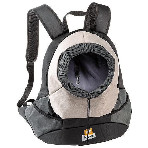 Ferplast Zainetto Trasportino per Cani Piccoli KANGOO LARGE,  Spalle Imbottite, Materiale Robusto e Durevole, Grigio