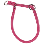 Collare a Semistrangolo per Cani VOGUE CS10-50, in Vera Pelle, Regolabile, Rosa