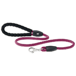 Guinzaglio per Cani SPORT EXTREME G13-120, Robusto Cordino di Nylon, Comoda Maniglia Imbottita, Rosa-Nero