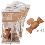 Ferplast Snack cane Snack naturale per cane Snack Igiene Orale Taglia Piccola Per la salute intestinale con alga Euglena Kit da 3 confezioni 225g