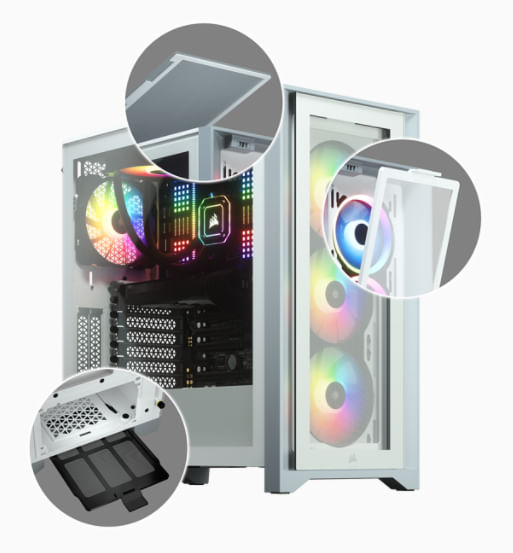 Corsair-iCUE-4000X-RGB-Midi-Tower-Bianco