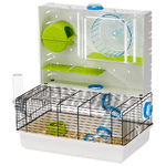 Ferplast Gabbia per criceti e topolini OLIMPIA Habitat con area gioco e accessori, 46 x 29,5 x h 54 cm Nero