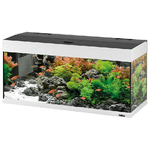 Hydor Acquario DUBAI 100 LED, in Vetro, Lampade Led per Acqua Dolce, Capacita' 190 L, Filtro Interno e Riscaldatore, Bianco